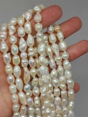 İnci Dizi Beyaz Doğal Parçalar 6-9mm Aralığı (53344) thumbnail 4