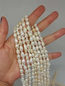 İnci Dizi Beyaz Doğal Parçalar 6-9mm Aralığı (53344) thumbnail 1