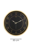 GOLD ÇERÇEVE LATİN RAKAM DUVAR SAATİ 50CM - 4
