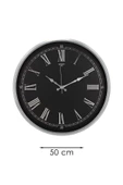 GRİ ÇERÇEVE ROMA RAKAM DUVAR SAATİ 50CM - 4