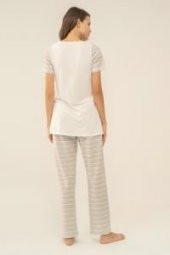 Feyza 4115 Gri  Hamile Lohusa Pijama  Takım - 4