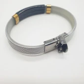 Gümüş Renk Erkek Bileklik - 4