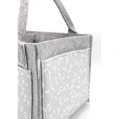 BabyJem Keçe Anne Bebek Bakım Çantası 772 Gri Çiçek thumbnail 3