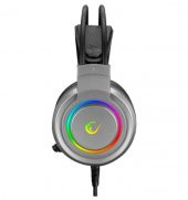 KULAKLIK RAMPAGE RM-X5 AIRS GRİ CMEDIA 100B CHİPSET USB RAİNBOW LED AYDINLATMALI MİKRAFONL - 6