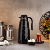 Schafer Kitchenhouse Mimoza Cam Termos 1,5 L-Siyah/Gold - 1