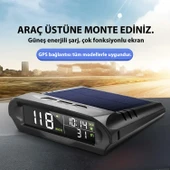 HyMark Evrensel GPS Hız Göstergesi Araç Güneş Enerjili Hız Ölçer S98 HUD Ekranı - 4