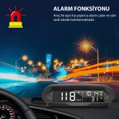 HyMark Evrensel GPS Hız Göstergesi Araç Güneş Enerjili Hız Ölçer S98 HUD Ekranı - 3
