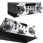 MagicVoice YW-191L 12 Volt 100 Watt Motosiklet Bluetooth Amfi USB/SD 2 Kanal Pazarcı - Anfi (125X95X40mm) - 7