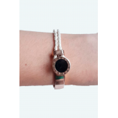 Gold Zirkon Siyah Yuvarlak Bileklik thumbnail 4