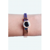 Gold Zirkon Siyah Yuvarlak Bileklik thumbnail 6