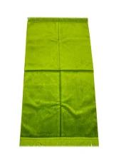 Lüks Düz Desensiz Kadife Velür Seccade – Açık Yeşil thumbnail 1