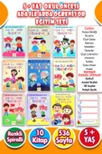 4 - 7 Yaş Ada ile Arda Öğreniyor Okul Öncesi Eğitim Seti - 10 Kitap - 536 Sayfa - Spiralli - 1