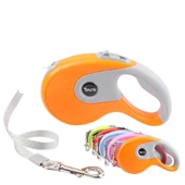 Geniş Tutamaklı Otomatik Gezdirme Tasması 3 Mt. Turuncu - 2