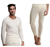 Hasyün Erkek Yün Uzun Kollu Fanila Uzun Don İçlik Set 102 - 101- 1 Set  XL Ekru thumbnail 1