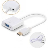 KABLO HDMI TO VGA CONCORD C-554 HDMI TO VGA AUX CABLE SES GİRİŞLİ - 2