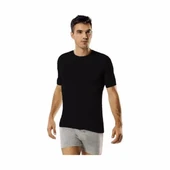 Namaldı 181 Bisiklet Yaka Likralı Yarım Kol Fanila- 3 Adet  M Gri thumbnail 4