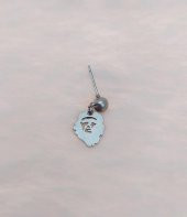 Çelik Klips Sallantılı Bayan Erkek Küpe Stainless steel kararmaz Küpe - 1