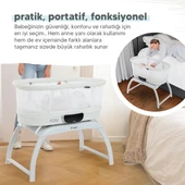 Huggy 4 in 1 Cozy Terazi Özellikli Bluetooth Müzikli Kumandalı Portatif Otomatik Sallanabilir Beşik - 2