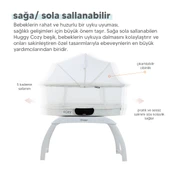 Huggy 4 in 1 Cozy Terazi Özellikli Bluetooth Müzikli Kumandalı Portatif Otomatik Sallanabilir Beşik - 7