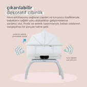 Huggy 4 in 1 Cozy Terazi Özellikli Bluetooth Müzikli Kumandalı Portatif Otomatik Sallanabilir Beşik - 10