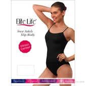 Elite Life Dikişsiz İnce Askılı Kadın Body 874  Siyah S - M thumbnail 4