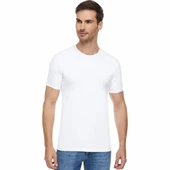 3'Lü TUTKU ELİT 1003 Sıfır Yaka Erkek Fanila  Beyaz L thumbnail 2