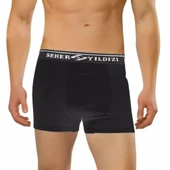 6 Adet Seher 060 Likralı Erkek Boxer  Külot  XL Gri thumbnail 4