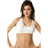 3'Lü Namaldı 205 Kadın Body Sütyen %100 Pamuk  Beyaz 85B thumbnail 3