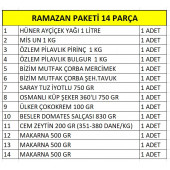 RAMAZAN PAKETİ ERZAK YARDIM KOLİSİ PAKETİ 14 PARÇA - 2