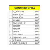 RAMAZAN PAKETİ ERZAK YARDIM KOLİSİ PAKETİ 12 PARÇA - 2