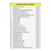 RAMAZAN PAKETİ ERZAK YARDIM KOLİSİ PAKETİ 25 PARÇA - 2