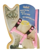 Kedi Göğüs Tasma Düz Renk 1x120 cm Pembe - 1