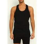 2'Li Yıldız 375-376-377 Erkek Likralı Rambo Atlet  Beyaz M thumbnail 5