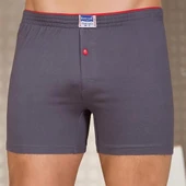 2 Adet Berrak 1099 Düğmeli Erkek Boxer %100 Pamuk Penye Boxer   Bordo 3XL thumbnail 3