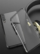 Huawei P30 Kılıf  Dört Köşeli Lazer Silikon - 1