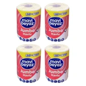 Mavi Beyaz Dev Rulo Jumbo Havlu x 4 Adet thumbnail 1