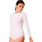 3'Lü Berrak 2106- 2107 Kadın Uzun Kol Çıtçıtlı (Kancalı) Body  Siyah S thumbnail 2