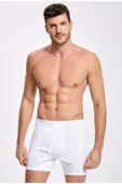 İlke Erkek Paçalı Boxer Külot Pamuklu 117 -6 Adet  Beyaz 3XL thumbnail 3