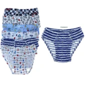Tutku 0255 Erkek Çocuk Elastan Slip Külot 12 Adet  Karışık Renk 3 (5-6 YAŞ) thumbnail 5