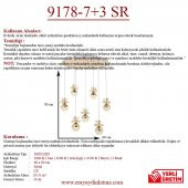 Eray Aydınlatma 9178-7+3R Sarı Powerled 7 li Avize - 3