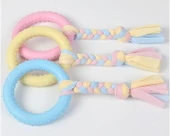 Halat Düğümlü Kauçuk Halka Köpek Oyuncak Large 26 Cm thumbnail 4