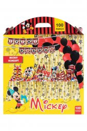 100 Parça Doğum Günü Seti Disney Mickeyy Mause Konsepti - 1