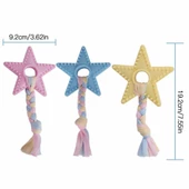 Halat Düğümlü Kauçuk Yıldız Köpek Oyuncak 9,2 Cm - 4