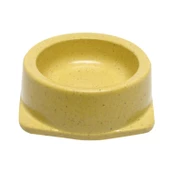 Bobo Kedi Küçük Irk Köpek Bamboo Mama Kabı 130 ML 8.5 cm Sarı - 1