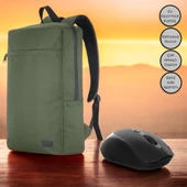 Classone Mila PR-EK107 15,6'Su Geçirmez Kumaş Fermuar Notebook Sırt Çantası+Kablosuz Mouse - 7