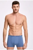 İlke Erkek Modal İnce Bel Lastikli Boxer 1603 - 3 Adet  M Lacivert thumbnail 4
