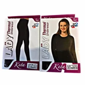 Kota Kadın Termal Alt Üst Takım - 2007-2001  Siyah Battal thumbnail 5