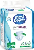 Mavi Beyaz Ped Emici Külot Hasta Bezi Medium Orta 150 Adet - 2