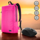 Classone Mila PR-EK106 15,6'Su Geçirmez Kumaş Fermuar Notebook Sırt Çantası+Kablosuz Mouse - 10