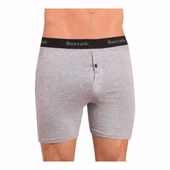 BERRAK 1059 Likralı Düğmeli Erkek Boxer 3'Lü   XL Gri thumbnail 1